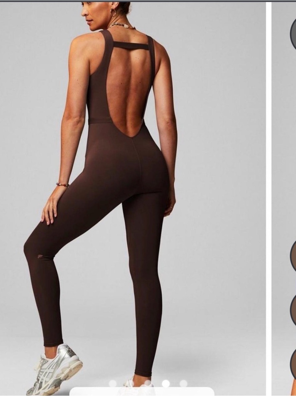 Fabletics Black Open-Back Sculpting Jumpsuit
